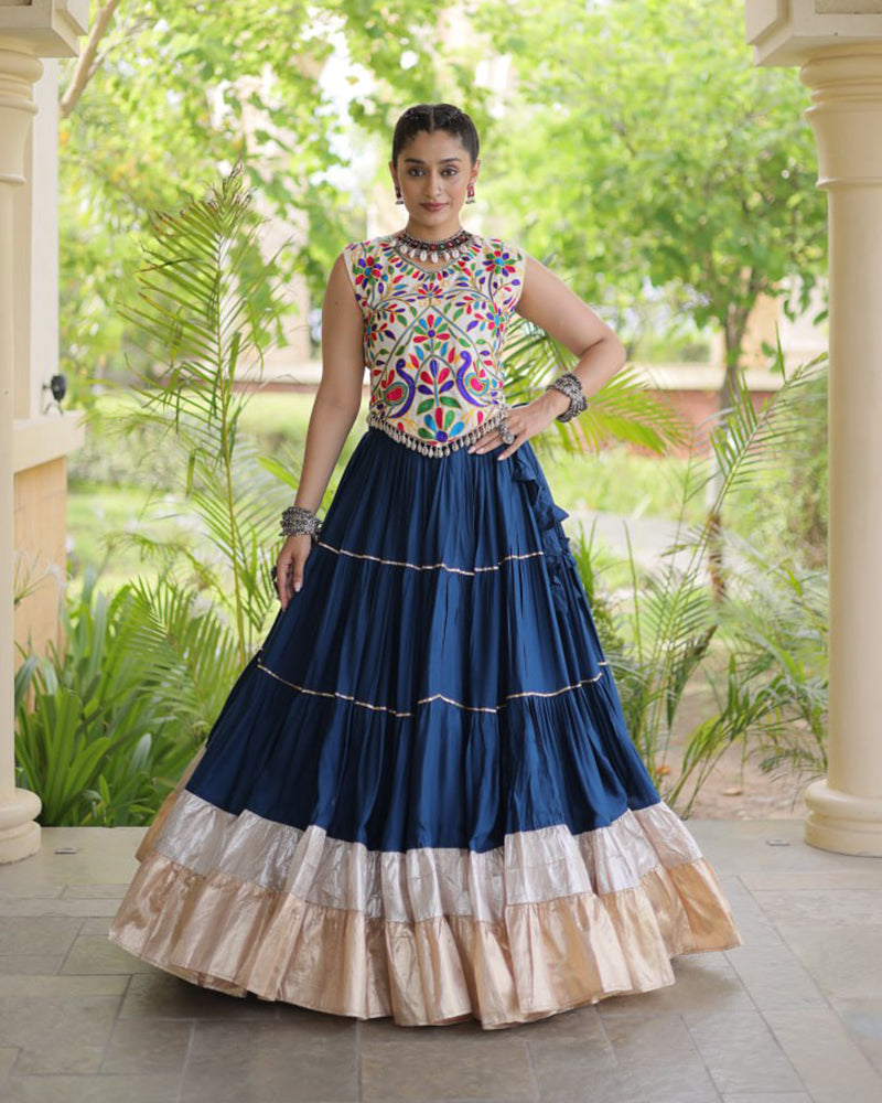 Twelve Color Rayon Navratri Lehenga Choli