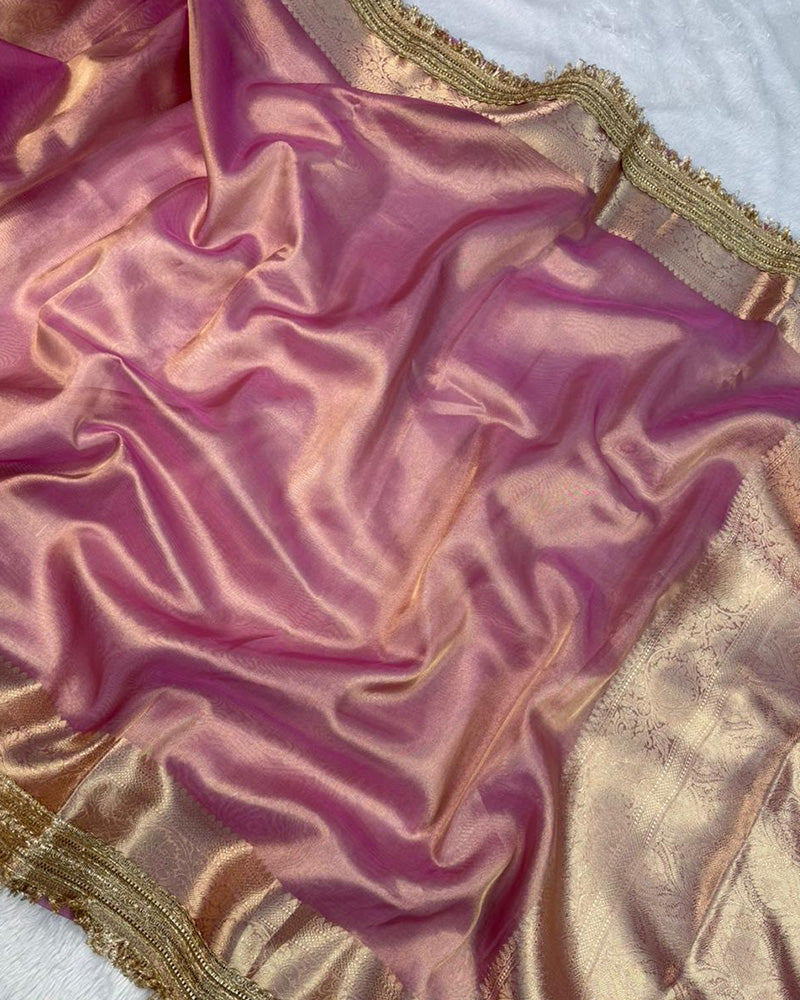 Jhanvi Kapoor Bollywood Inspired Tissue Saree