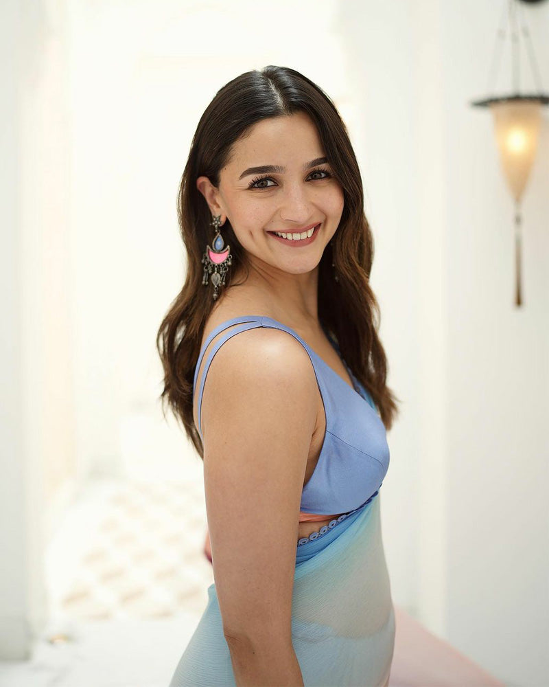 Alia Bhatt Inspired Pre Drapped Saree