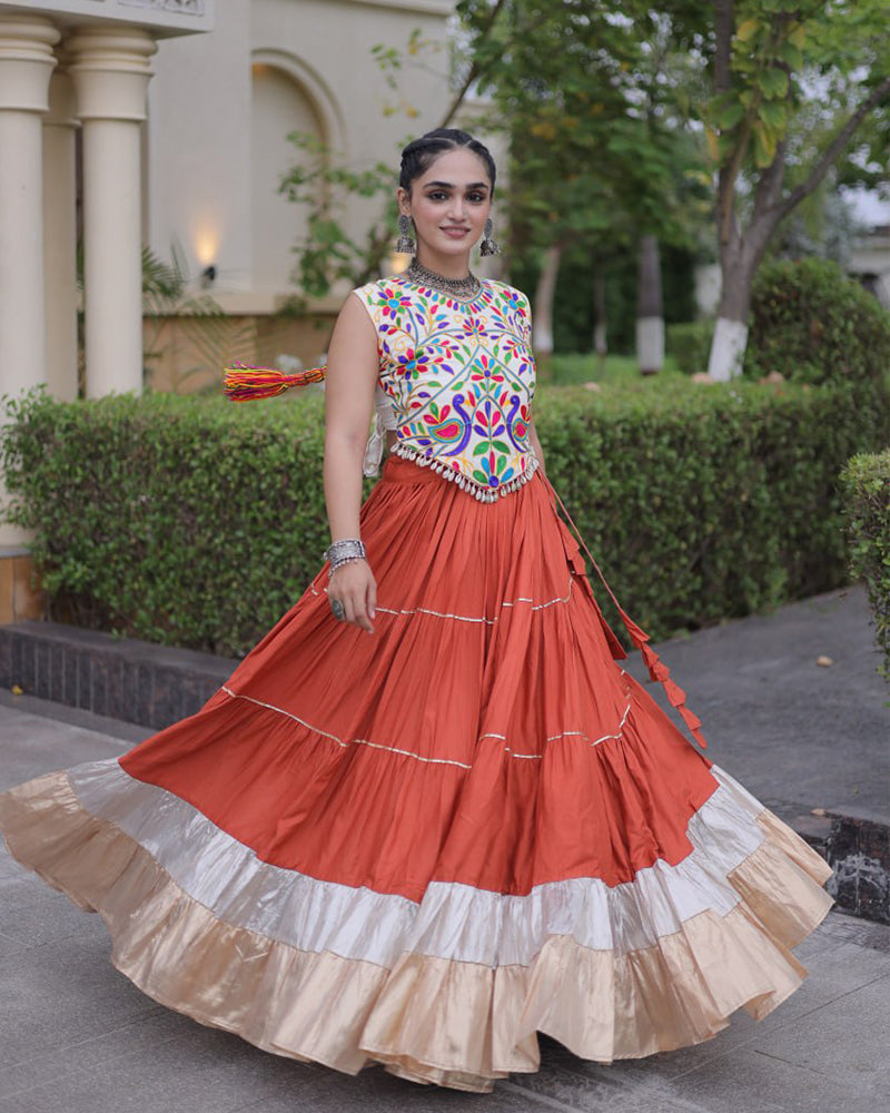Twelve Color Rayon Navratri Lehenga Choli