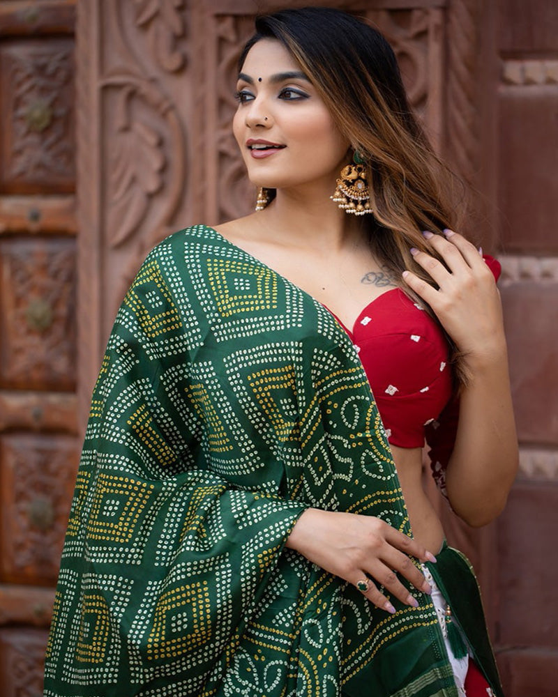 White Color Georgette Paper Mirror Work Lehenga Choli