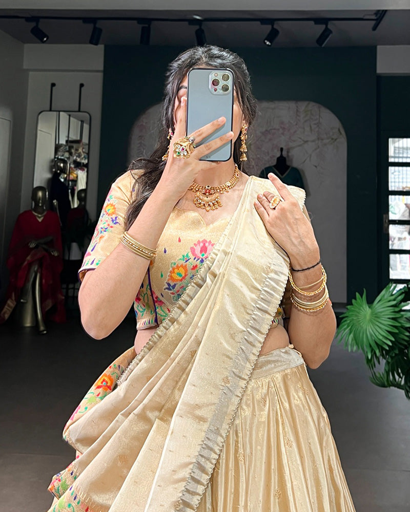 Designer Purple Color Paithani Silk Lehenga Choli