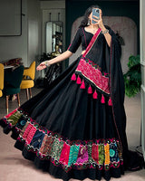 Multi Color Kadi Cotton Navratri Lehenga Choli