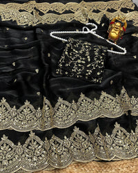 11 Color Fendi Chiffon Sequence Embroidered Saree