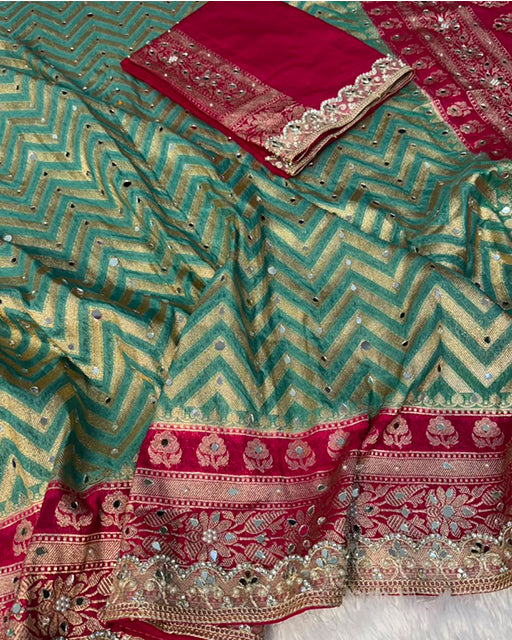 Green Color Banarasi Katan Silk Saree