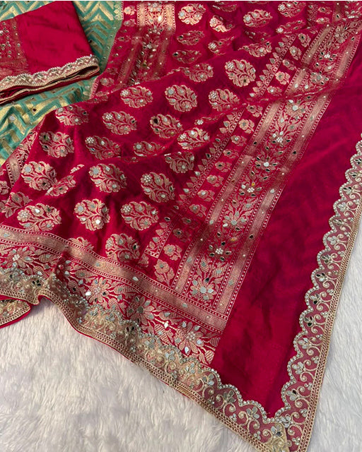 Green Color Banarasi Katan Silk Saree