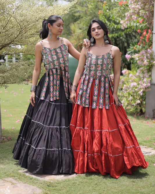 Eight Color Kora Cotton Navratri Lehenga Choli