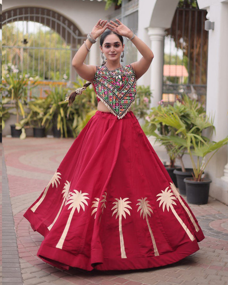 Six Color Roman Traditional Navratri Wear Lehenga Choli