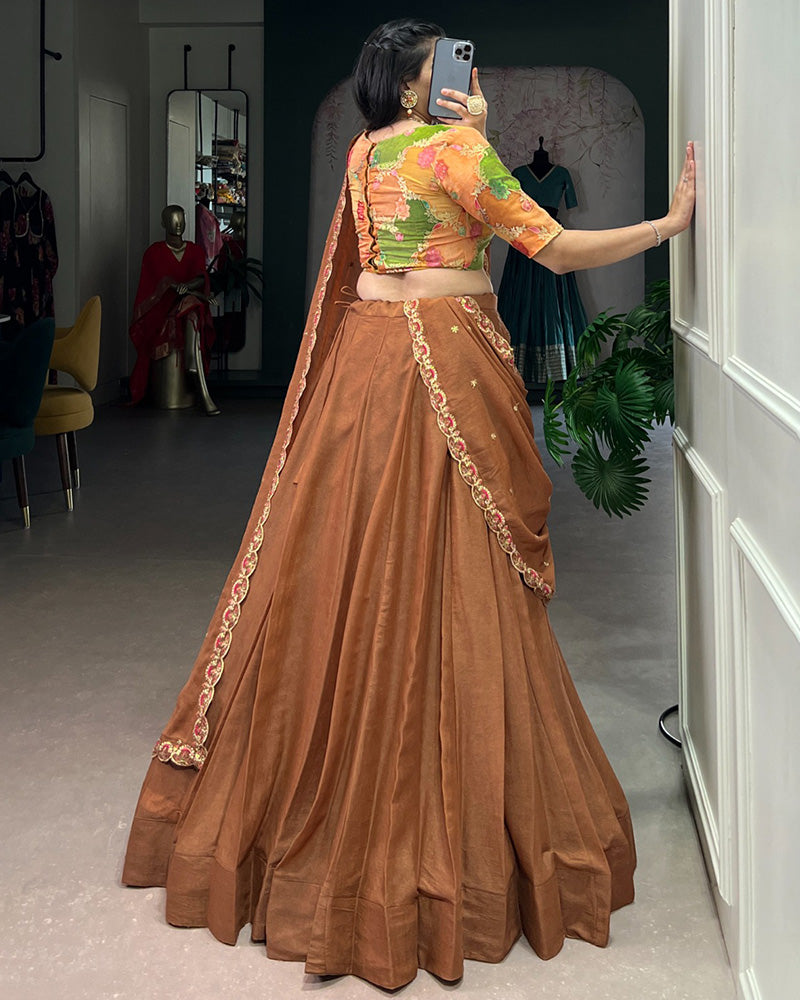 Brown Color Chocolate Crush Lehenga Choli