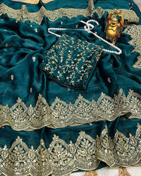 11 Color Fendi Chiffon Sequence Embroidered Saree