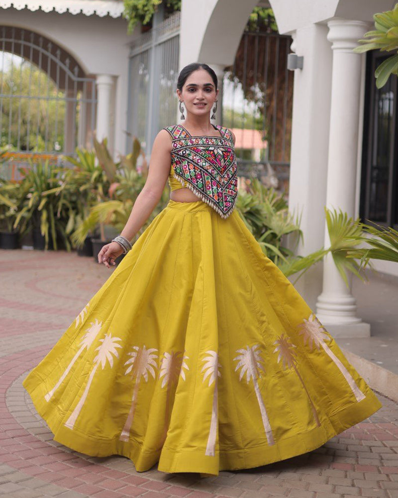Six Color Roman Traditional Navratri Wear Lehenga Choli