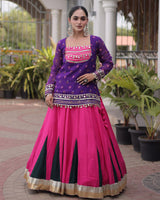Purple Color Rayon Navratri Lehenga Choli