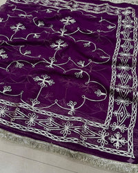 Maroon Color Royal Georgette Saree