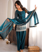 Rama Color Fendi Silk Embroidered Suit