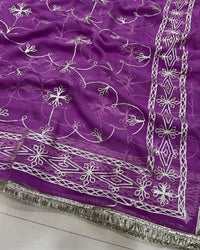Maroon Color Royal Georgette Saree