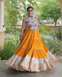 Twelve Color Rayon Navratri Lehenga Choli