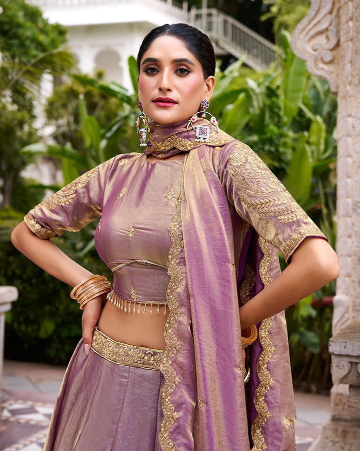 Lavender Color Fendi Pastel Lehenga Choli