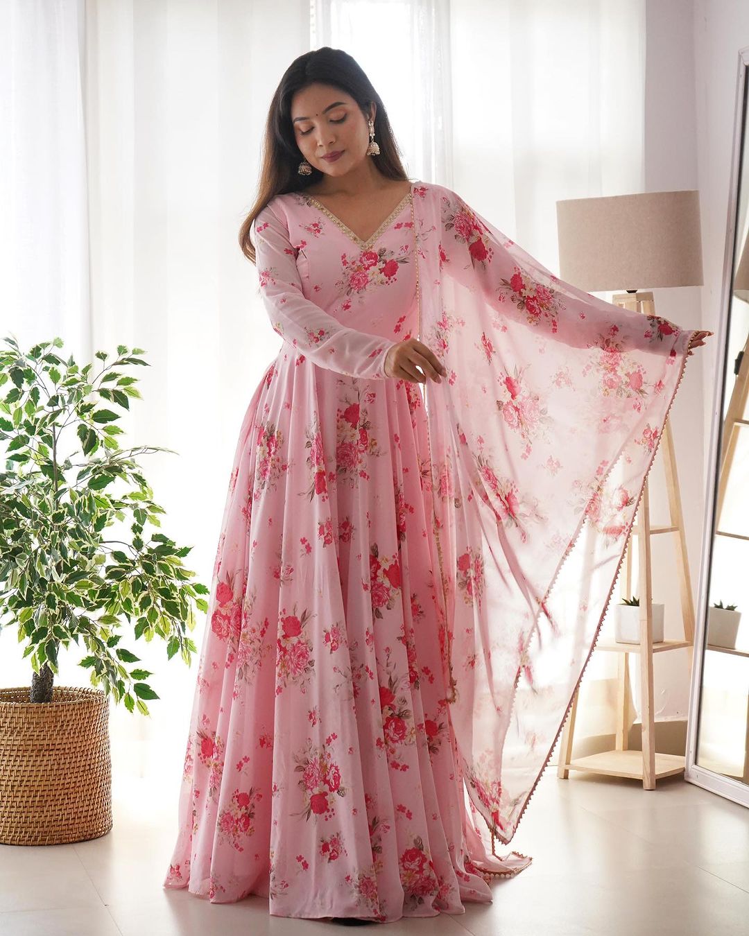 Bollywood Indian Saree Sari Long Gown Anarkali Suit Dress Leheng Christmas  Gift | eBay