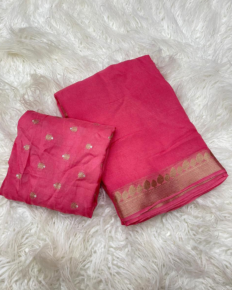Royal Purple Color Viscose Georgette Saree