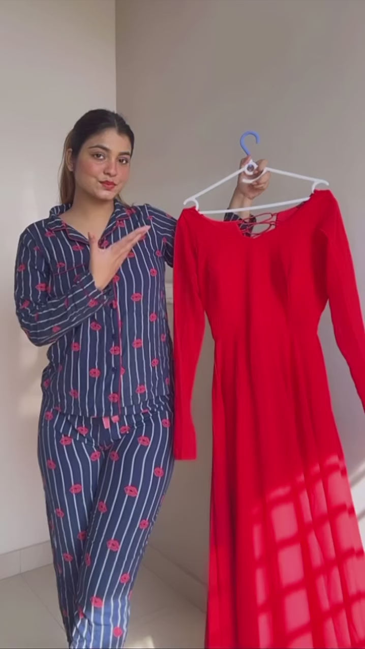 Kanak Mishra Red Colour Pure Soft Georgette Three Piece Anarkali Suit